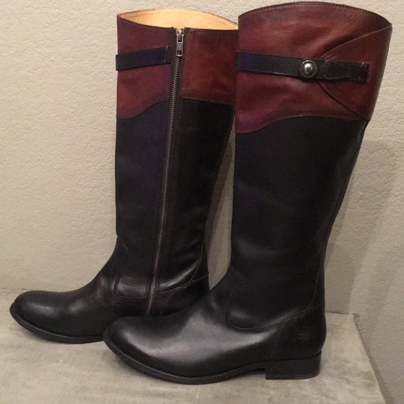 frye two tone boots